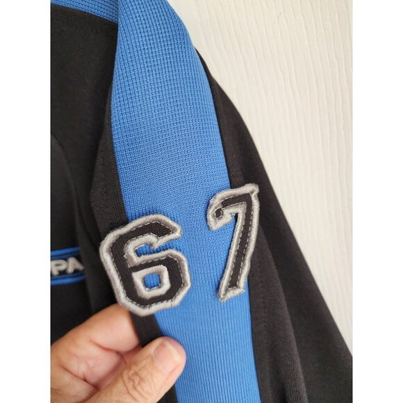 KAPPA Black Zip Up Soccer Track Jacket  Top Men's XLarge Cotton Poly Blend EUC - Picture 4 of 12